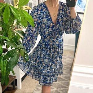Max Studio Blue Floral Mini Dress